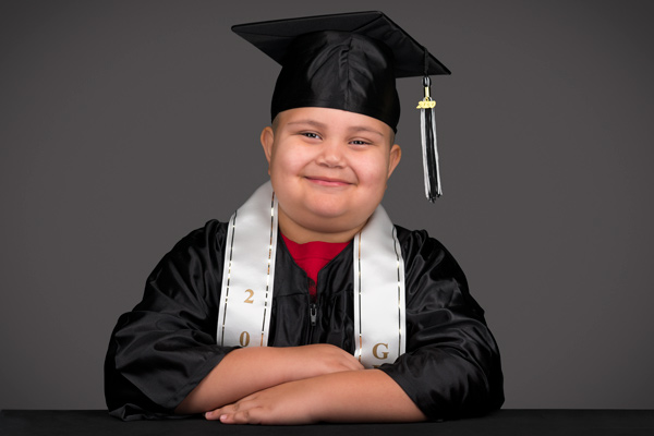Kids graduation portrait